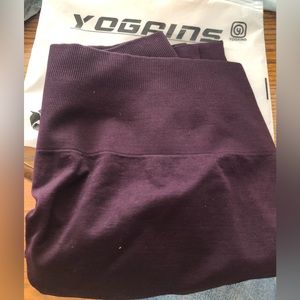 NWT  YOGAINS Purple Yoga Leggings Pants  Size 30